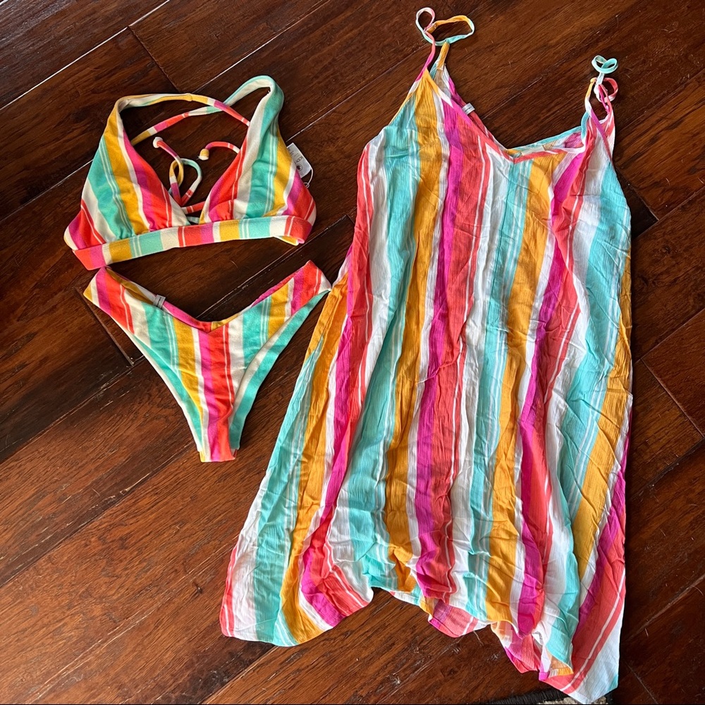 Body Glove Bikini Set with Matching Cover Up Dress
